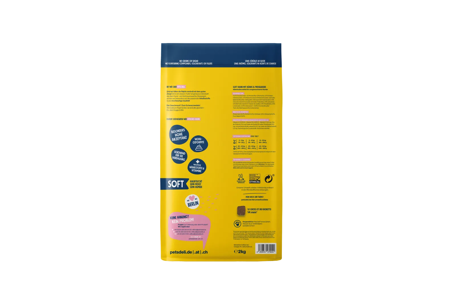 Pets Deli Soft Huhn mit Kürbis & Preiselbeere 6kg