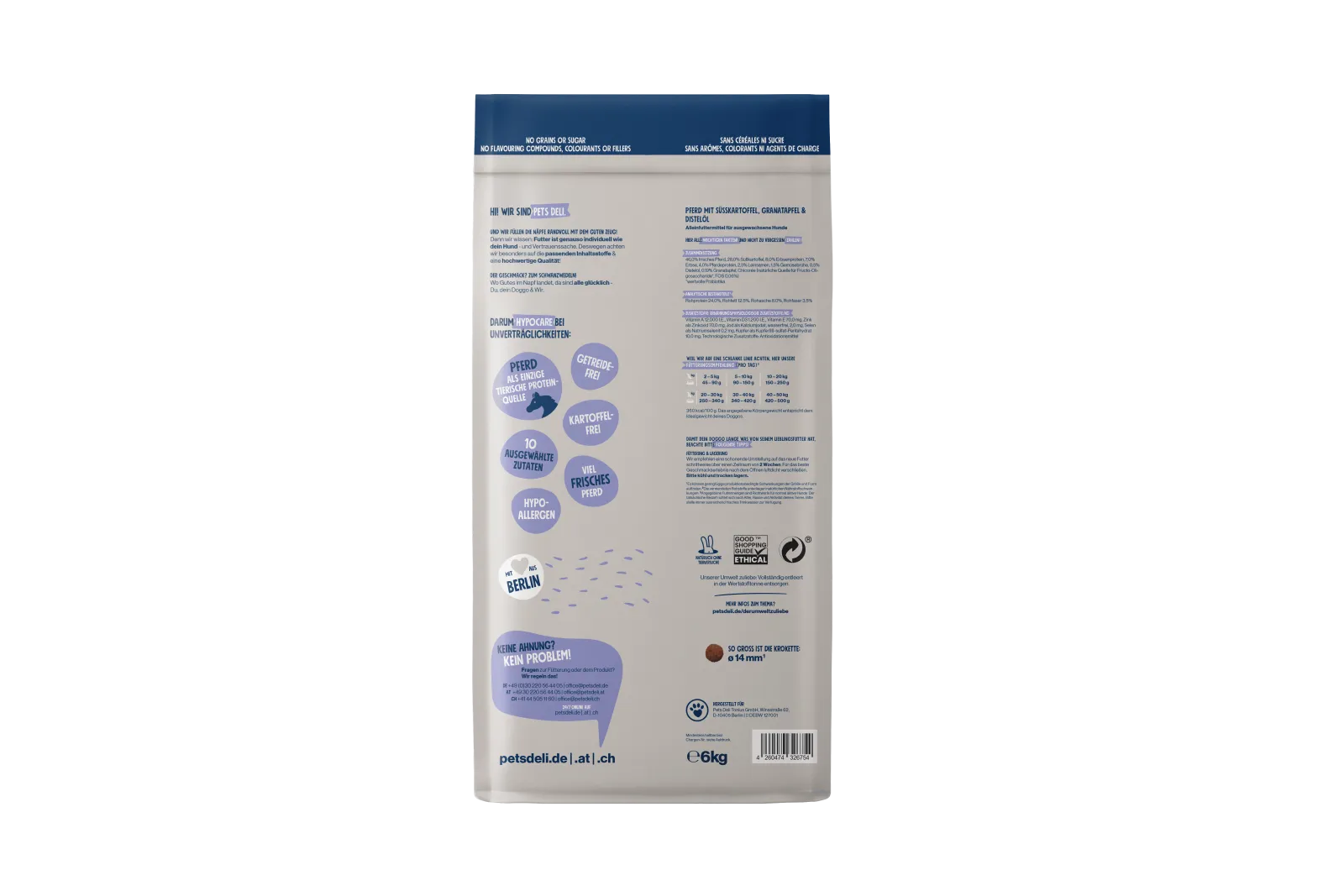 Pets Deli Sensitiv Pferd mit Süsskartoffel & Distelöl 6kg