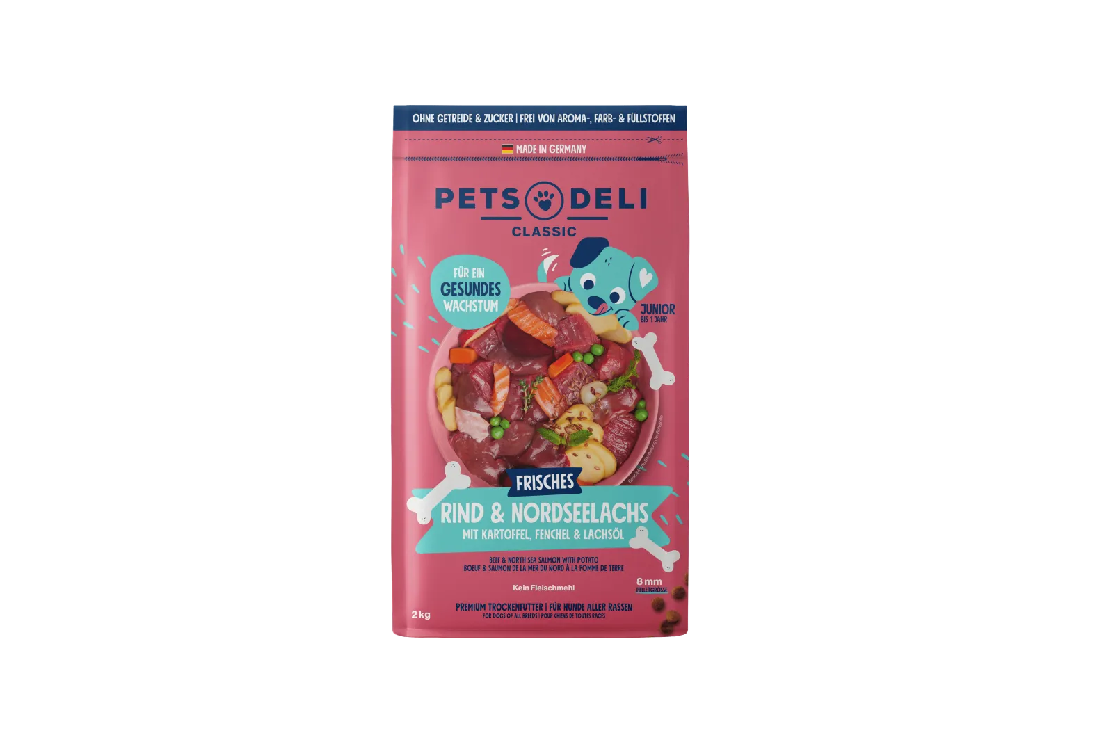 Pets Deli Junior Rind & Lachs mit Kartoffel, Fenchel & Lachsöl 2kg