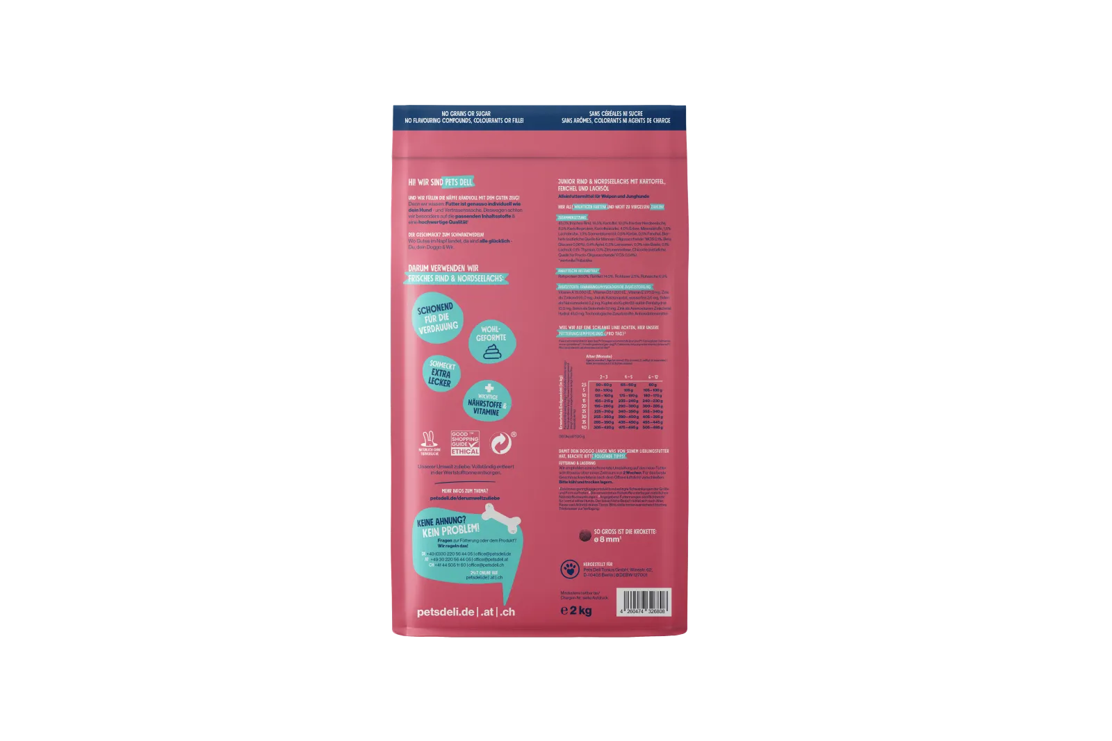 Pets Deli Junior Rind & Lachs mit Kartoffel, Fenchel & Lachsöl 2kg