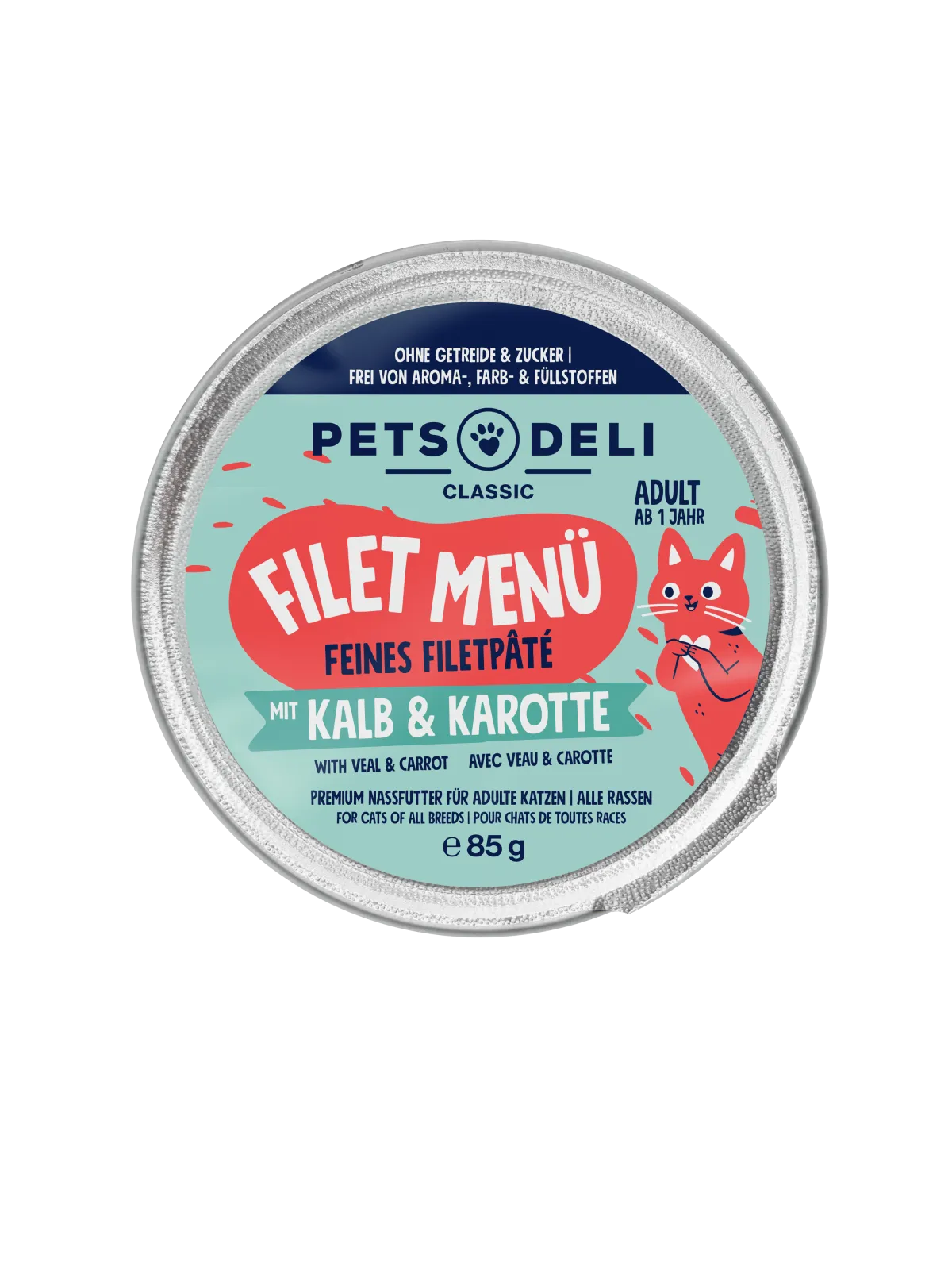 Pets Deli Filet Menü Filet-Menü Kalb, Karotten 70g