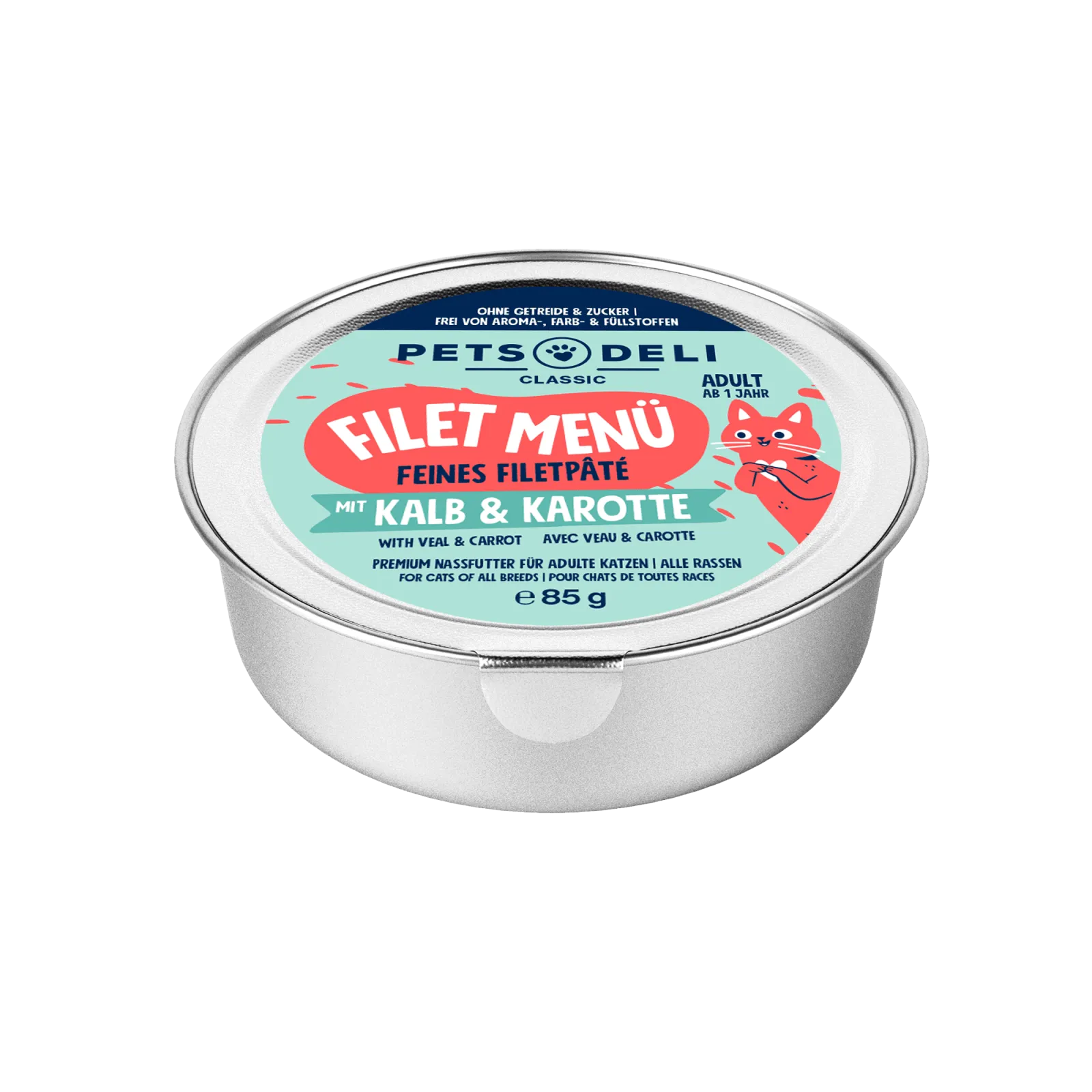 Pets Deli Filet Menü Filet-Menü Kalb, Karotten 70g