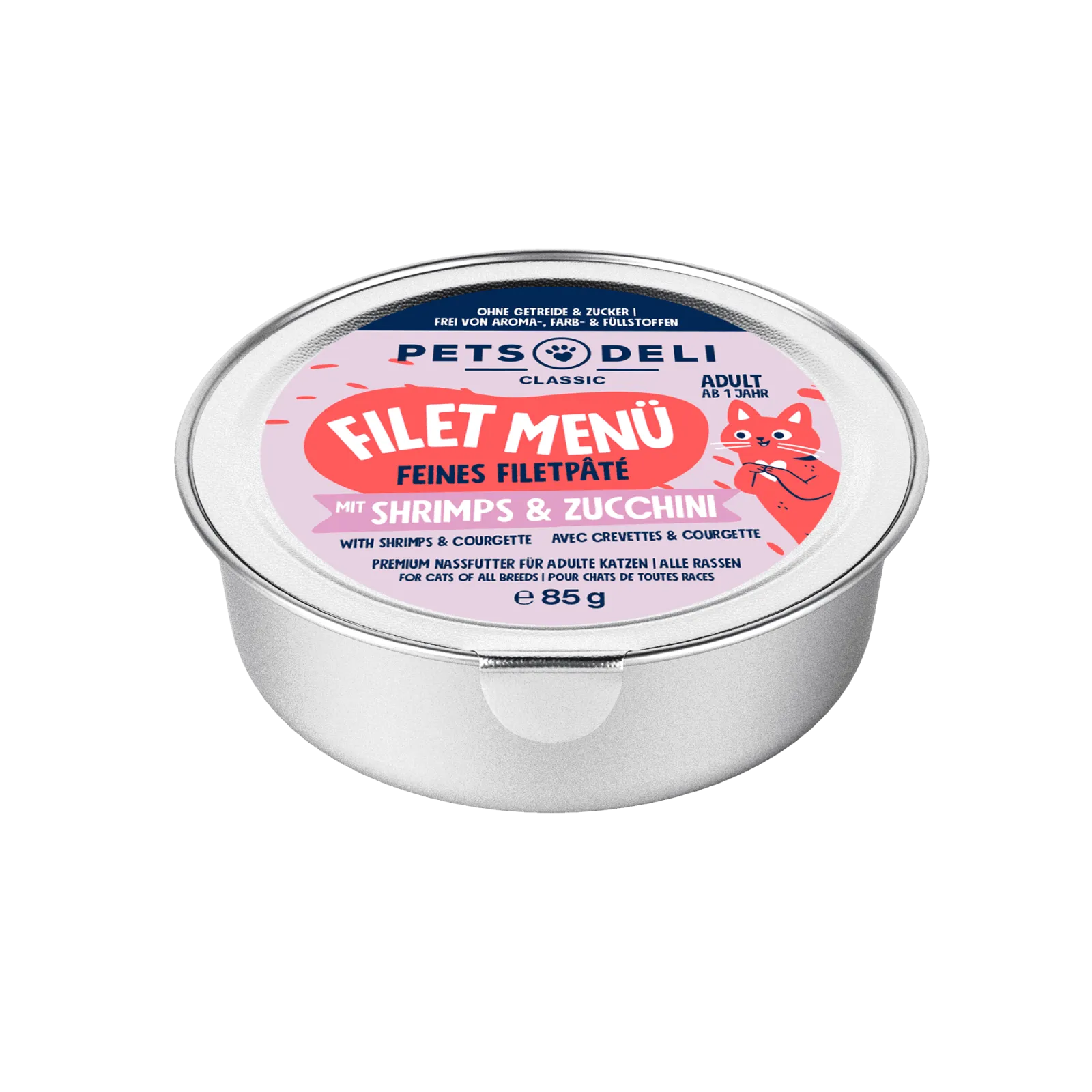 Pets Deli Filet Menü Filet-Menü Hühnerfilet und Shrimps, Zucchini 70g