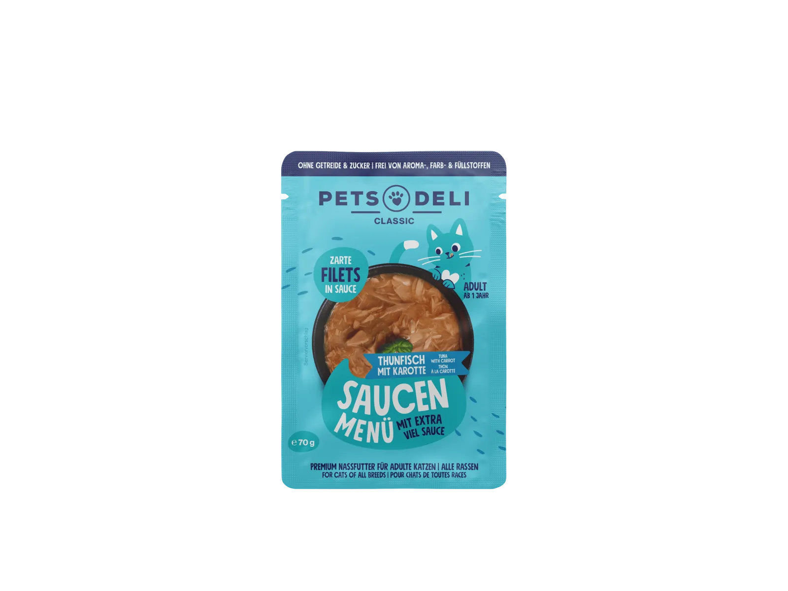 Pets Deli Saucen Menü Saucen Menü Thunfischfilet, Karotte 70g