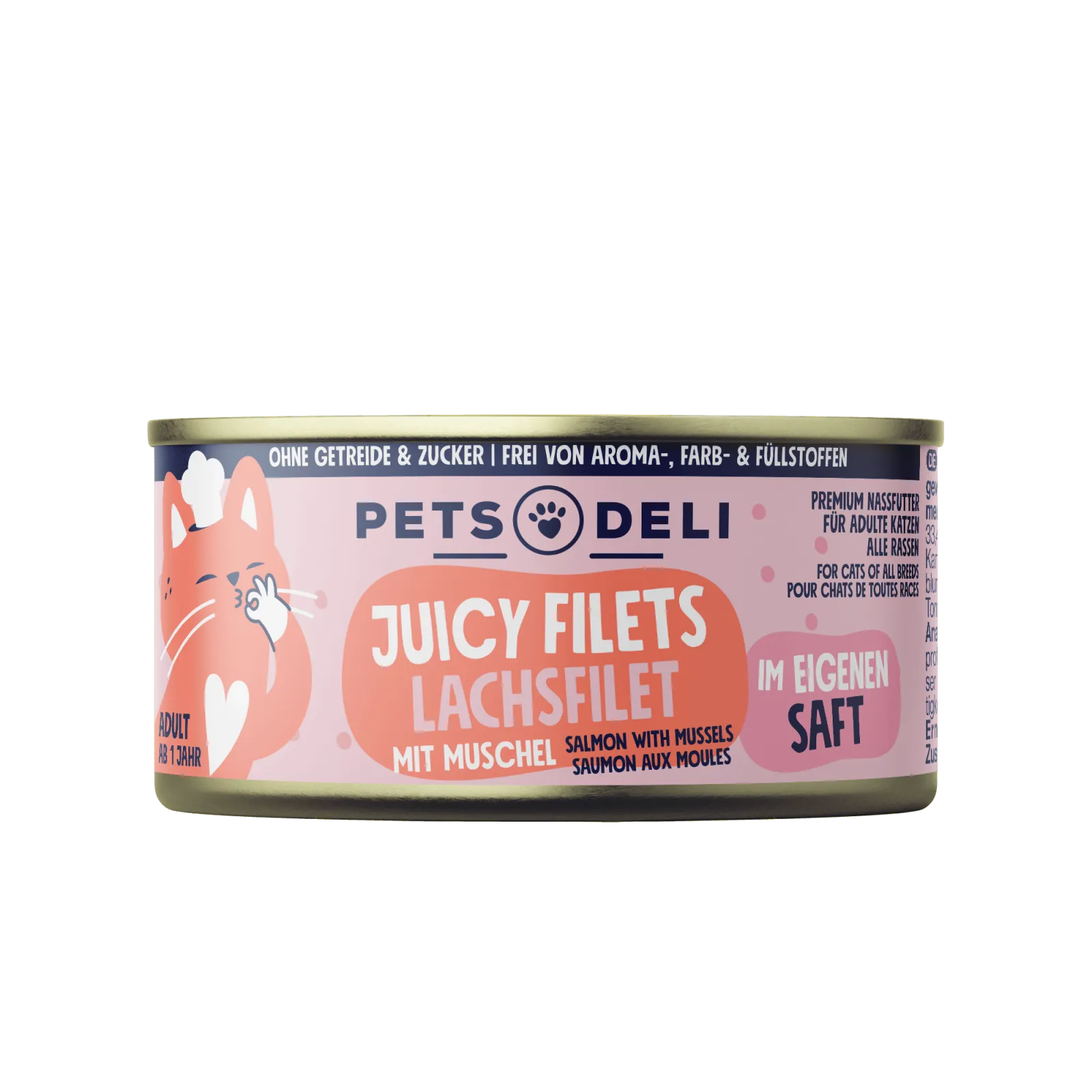 Pets Deli Juicy Filet Juicy Filets Lachs mit Muschel 70g