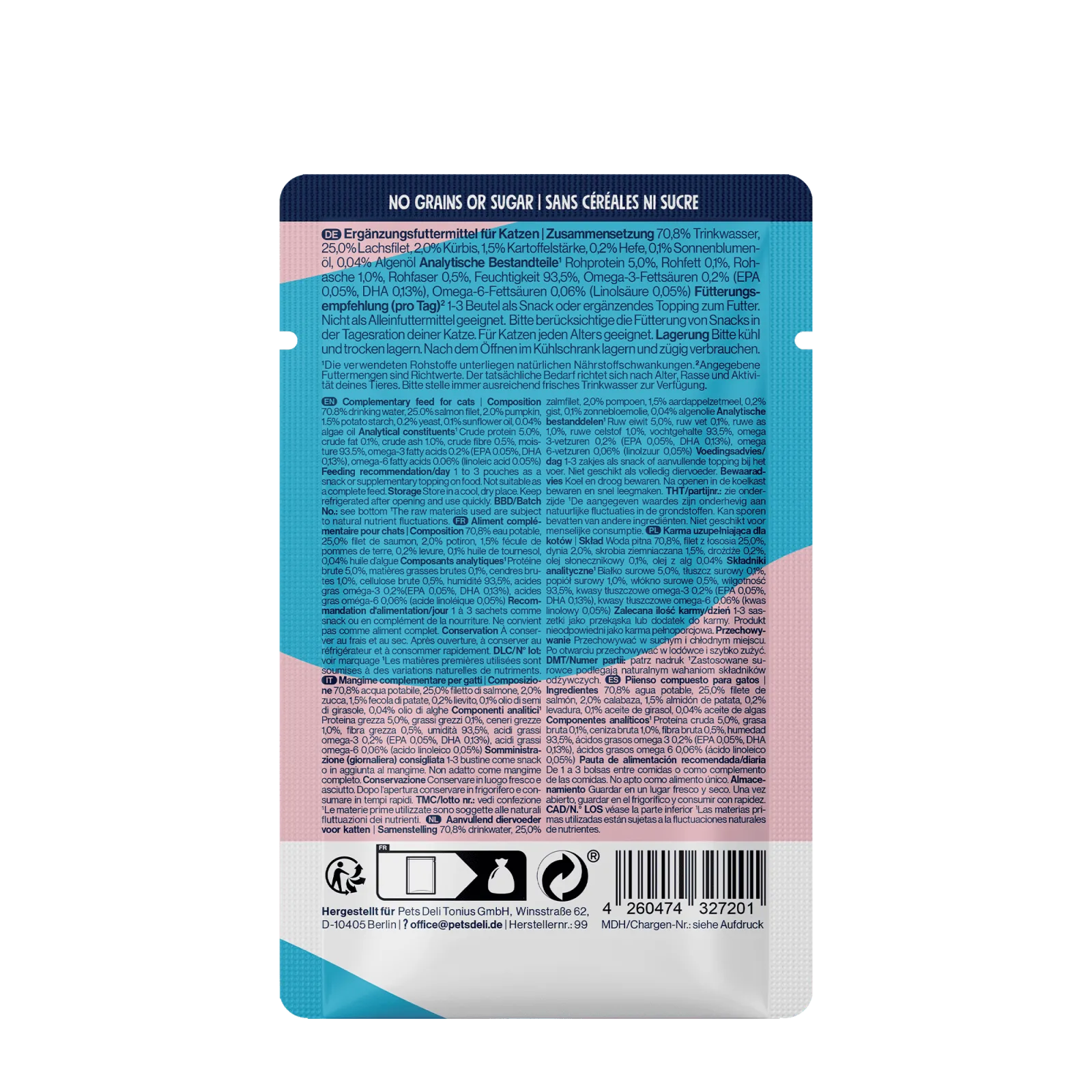 Pets Deli Functional Suppe Snack-Functional Suppe Beauty Lachs 40g