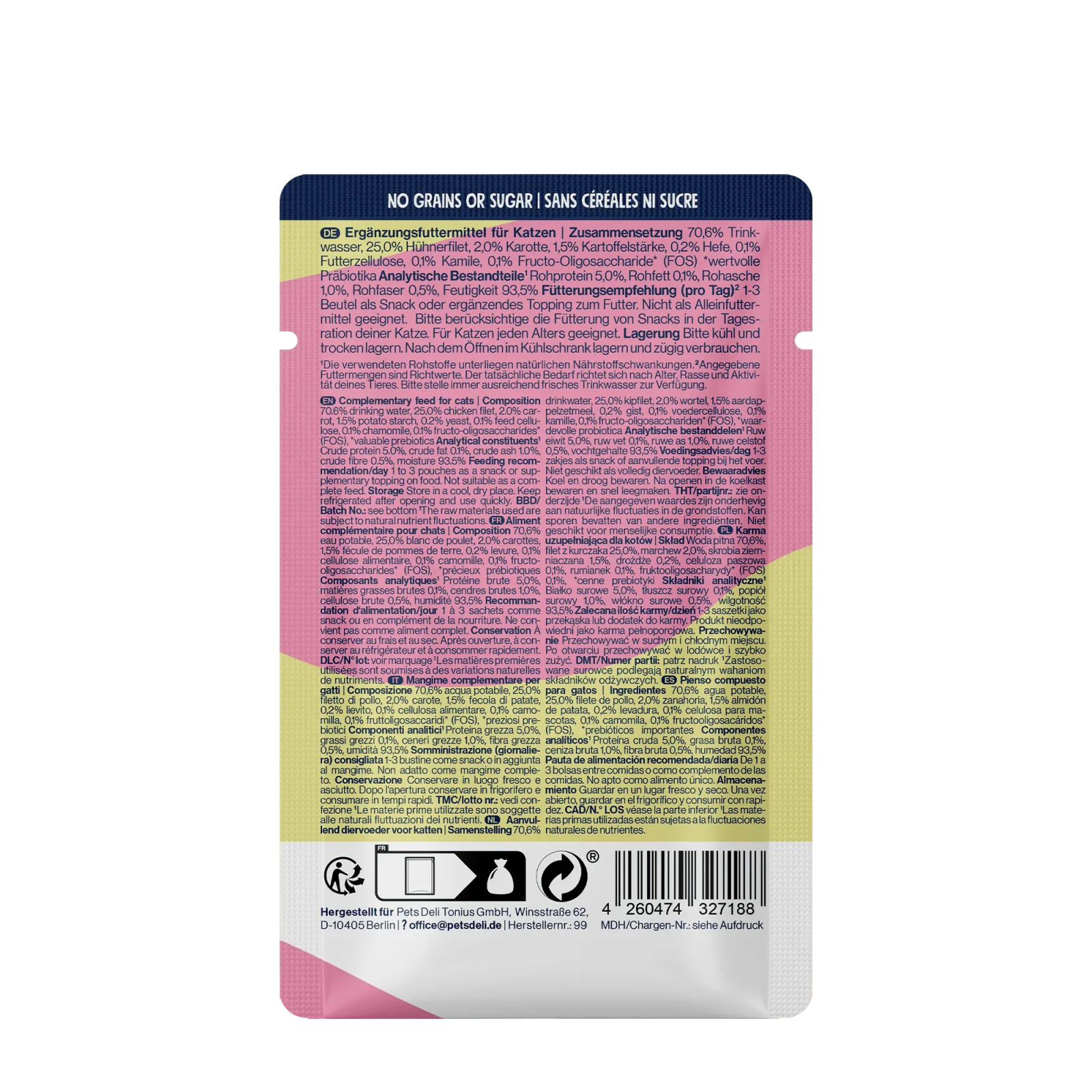 Pets Deli Functional Suppe Snack-Functional Suppe Digest Huhn 40g