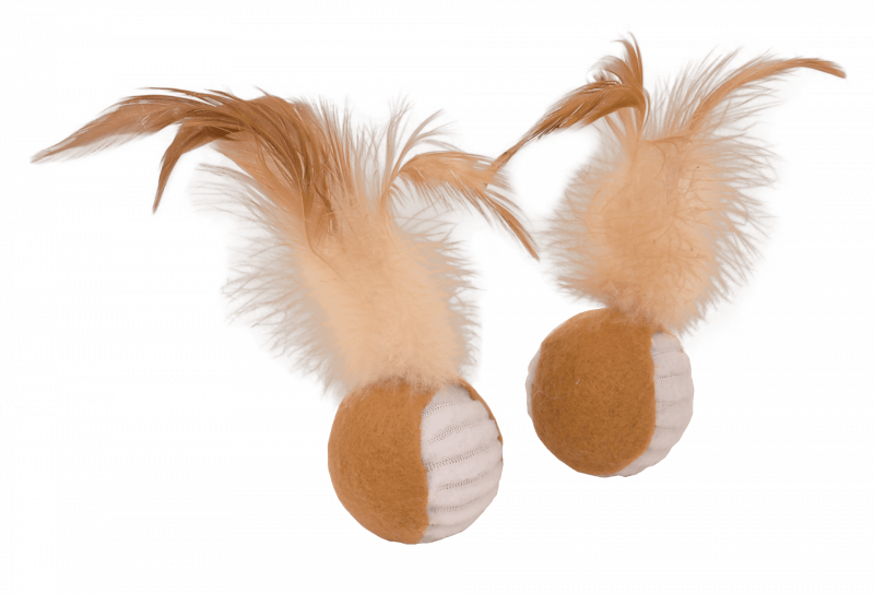 Katzenspielzeug Federball (2 Stück)