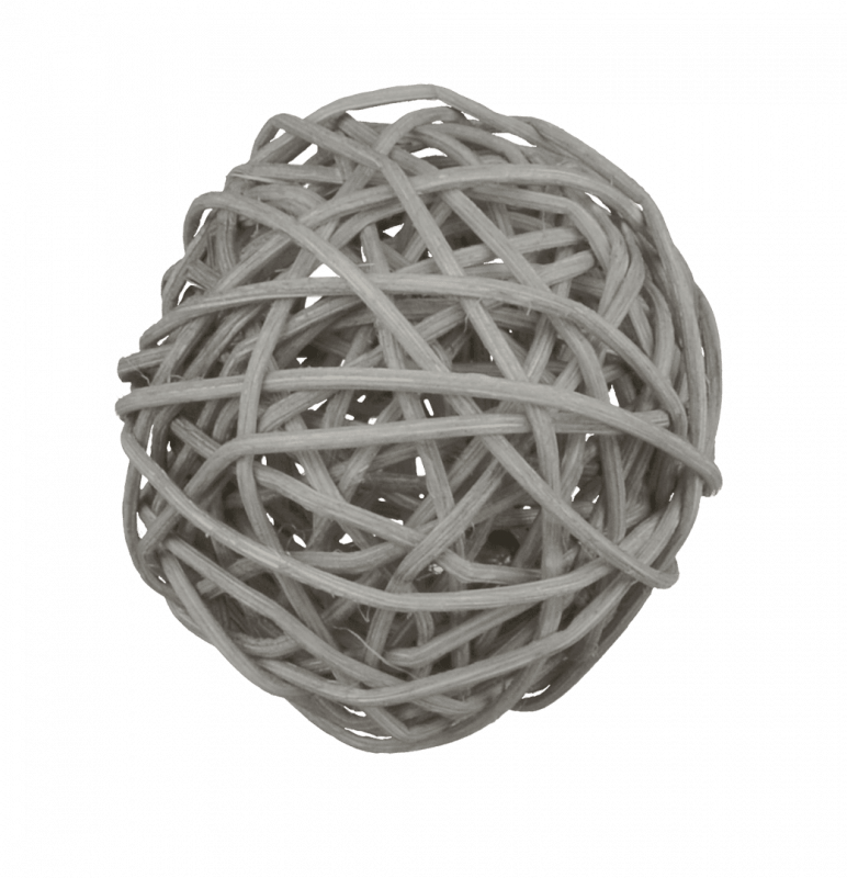 Katzenspielzeug Rattanball S (2 Stück)