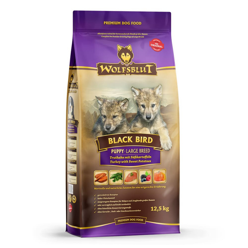 Black Bird Large Breed Puppy - Truthahn mit Süßkartoffel 12,5 kg