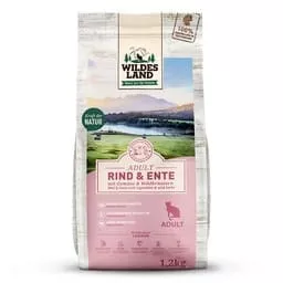 Wildes Land Trockenfutter Katze rind Rind und Ente mit Gartengemüse 1,2 kg