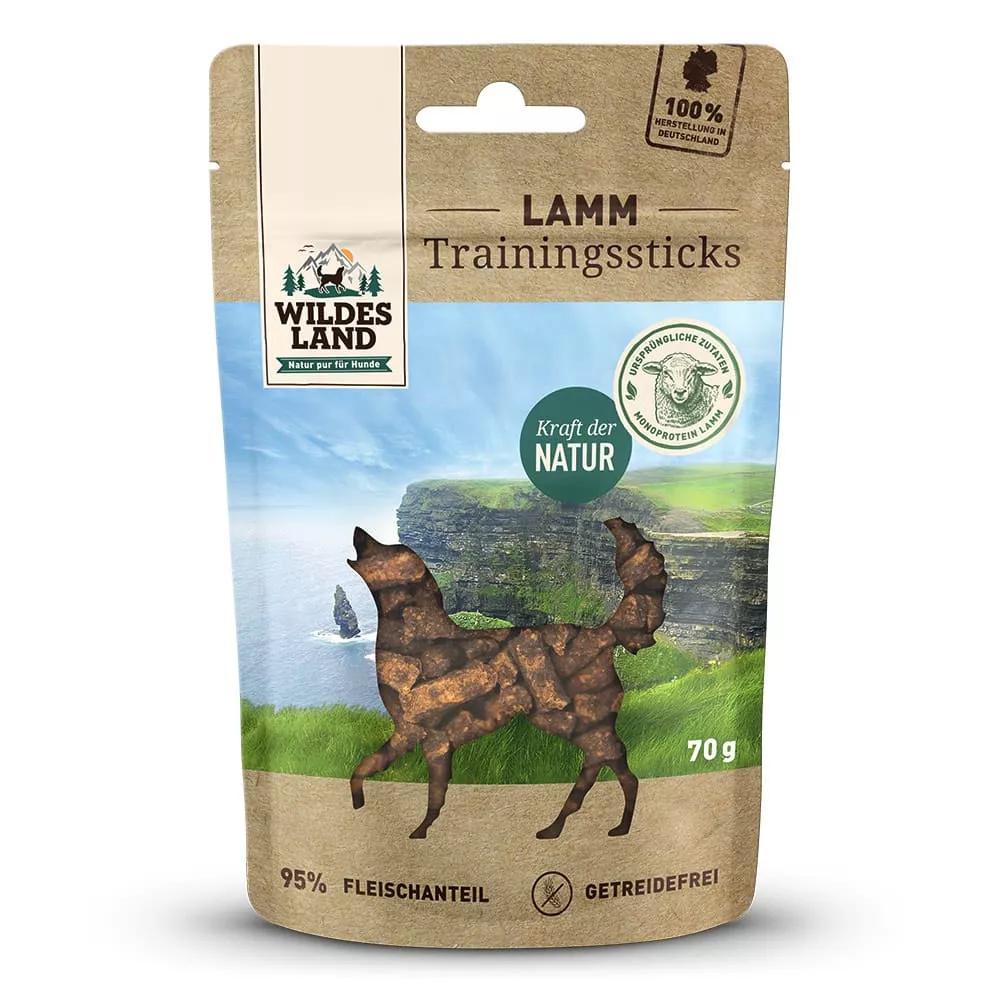 Wildes Land Snack Lamm Trainingssticks 70g