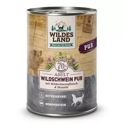 Wildes Land Nassfutter Wildschwein PUR mit Distelöl 400 g