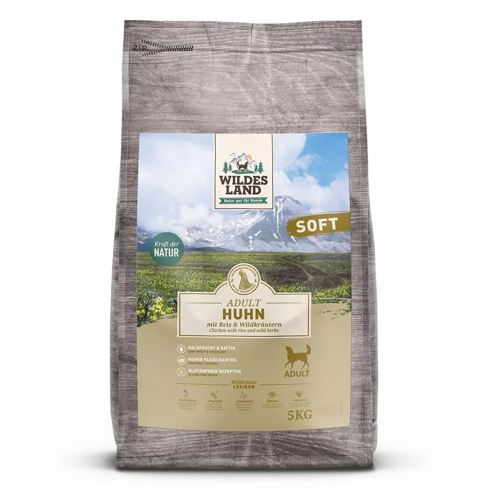 Wildes Land Trockenfutter Huhn mit Reis Soft 5kg