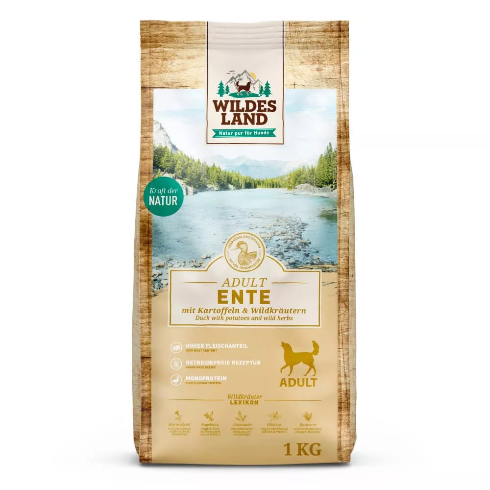 Wildes Land Trockenfutter Ente mit Kartoffeln 1kg