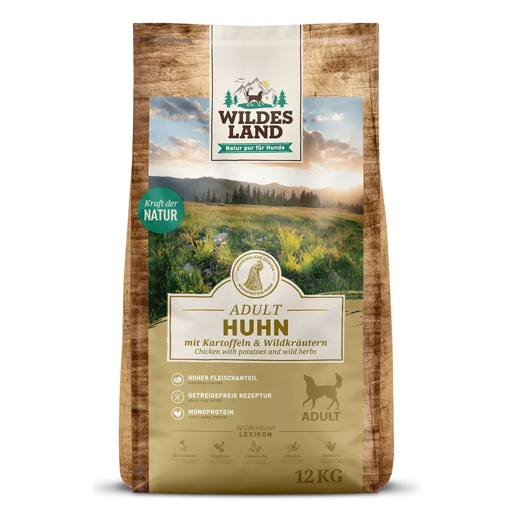 Wildes Land Trockenfutter Huhn mit Kartoffel 12kg