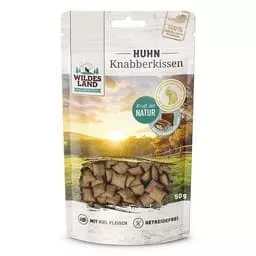 Wildes Land Snacks Katze Knabberkissen Knabberkissen Huhn 50 g