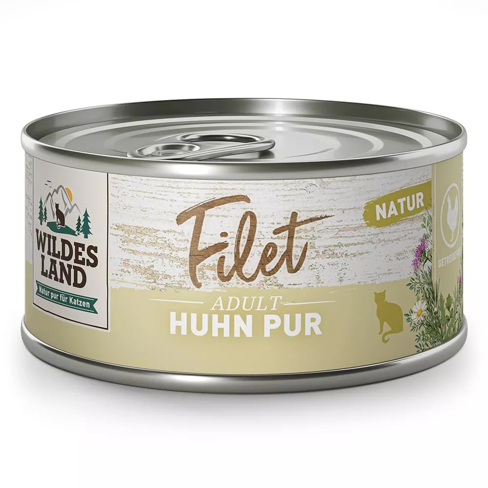 Wildes Land Nassfutter Filet Huhn Pur 80g