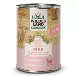 Wildes Land Nassfutter Puppy Rind Süßkartoffeln & Äpfeln 400 g