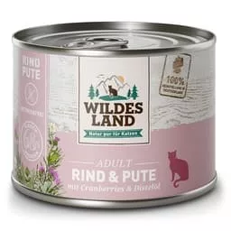 Wildes Land Nassfutter Rind und Pute mit Cranberries 200 g
