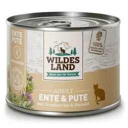 Wildes Land Nassfutter Ente und Pute mit Cranberries 200 g