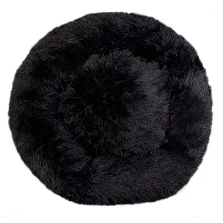 Hundebett Fluffy Donut black 80