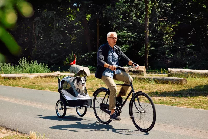 InnoPet Sporty Dog Trailer DeLuxe Black/Silver