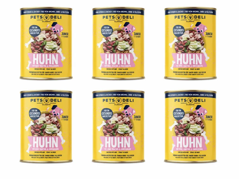 Pets Deli Junior JUNIOR Huhn 6x 400g