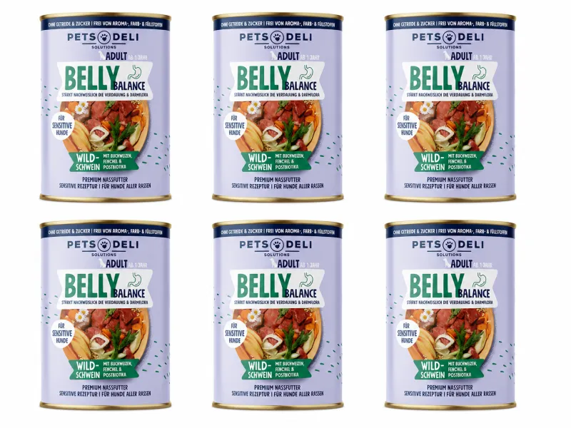 Pets Deli Solution Belly Balance Wildschwein 6x 400g